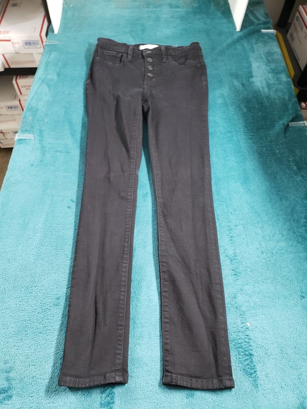 Madewell Jeans Size 25 Womens Black Pants Stretch Denim Ladies Mid Rise Skinny